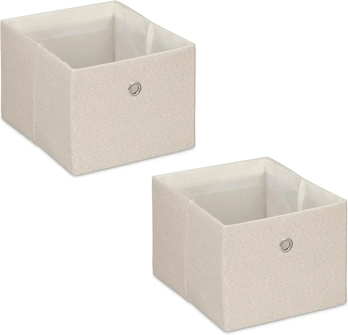 Säilytyskorit Relaxdays, 8 l, 2 kpl, beige