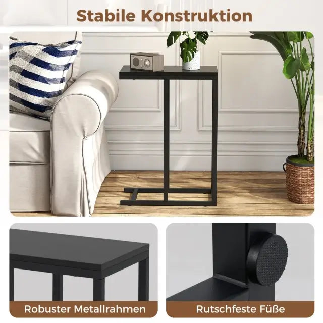 C-sivupöytä 45 cm musta