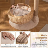 Kissapuu 6 tasoa 164 cm beige