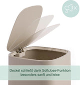 Poljinroska-astia Relaxdays, 9 l, soft close, beige