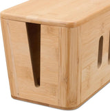 Kaapelilaatikko bambua 44 cm, luonnonvärinen