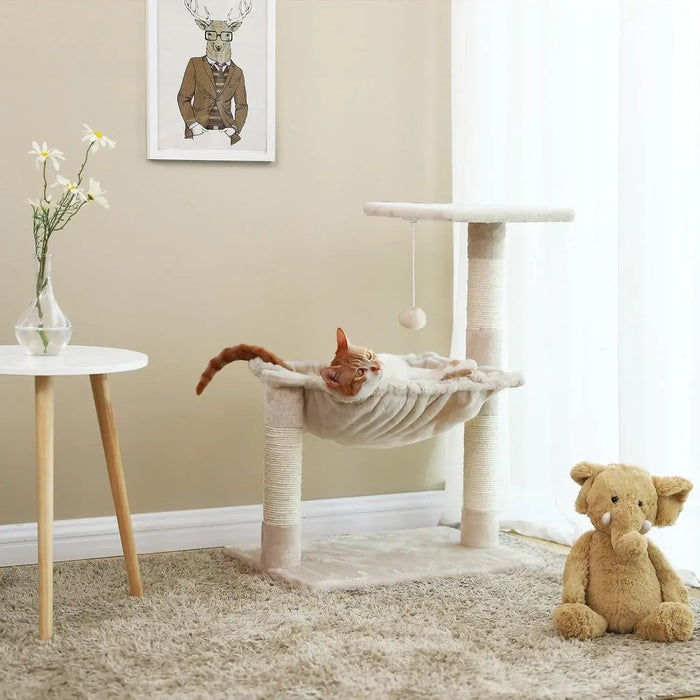 Kissapuu Feandrea, 70 cm, riippumatto, beige
