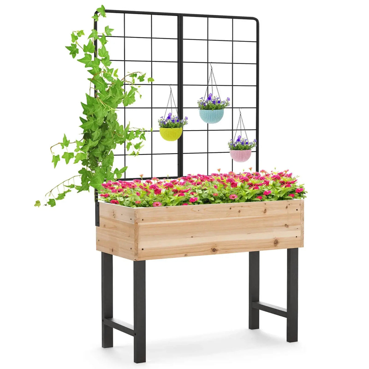 Korotettu istutuslaatikko Costway, köynnössäleiköllä, 79 cm