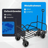 Kuljetuskärry Costway 2-in-1, penkillä, 80 kg, sininen