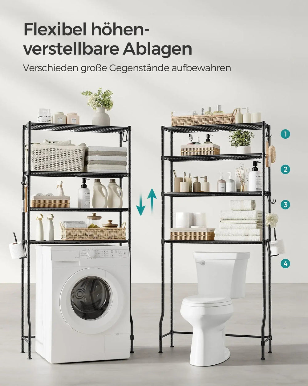 Kylpyhuonehylly WC:n tai pesukoneen päälle