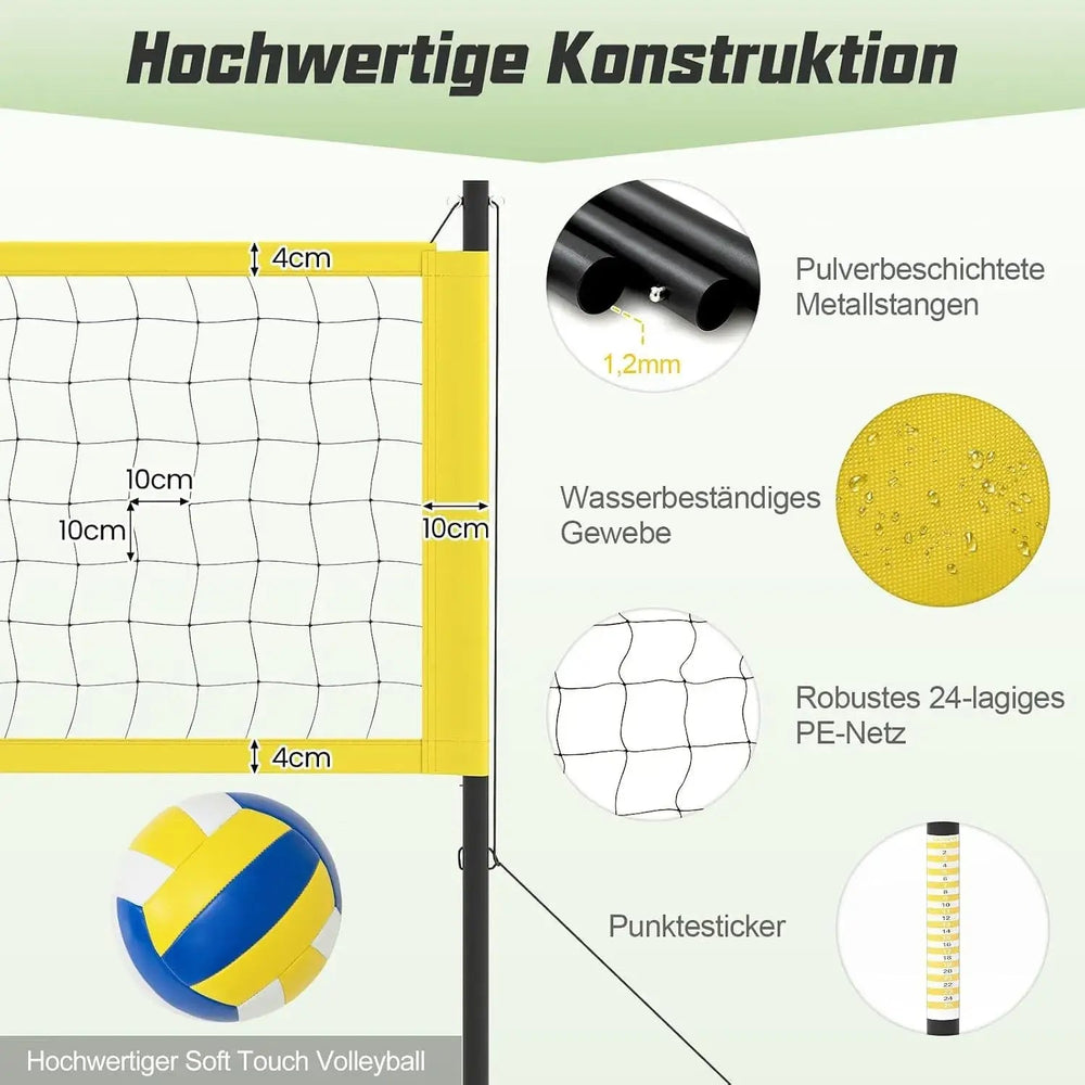 Lentopallosetti korkeussäädettävällä verkolla