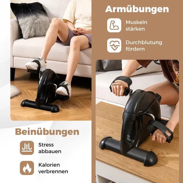 Mini kuntopyörä Costway, LCD-näyttö, musta