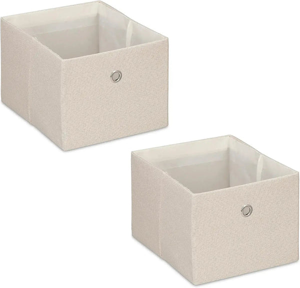 Säilytyskorit Relaxdays, 8 l, 2 kpl, beige
