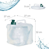 Taitettavat vesikanisterit Relaxdays, 20 l, 4 kpl