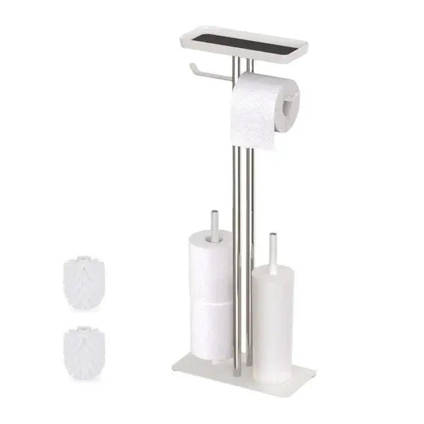 WC-teline Relaxdays 3-in-1, hyllyllä ja WC-harjalla
